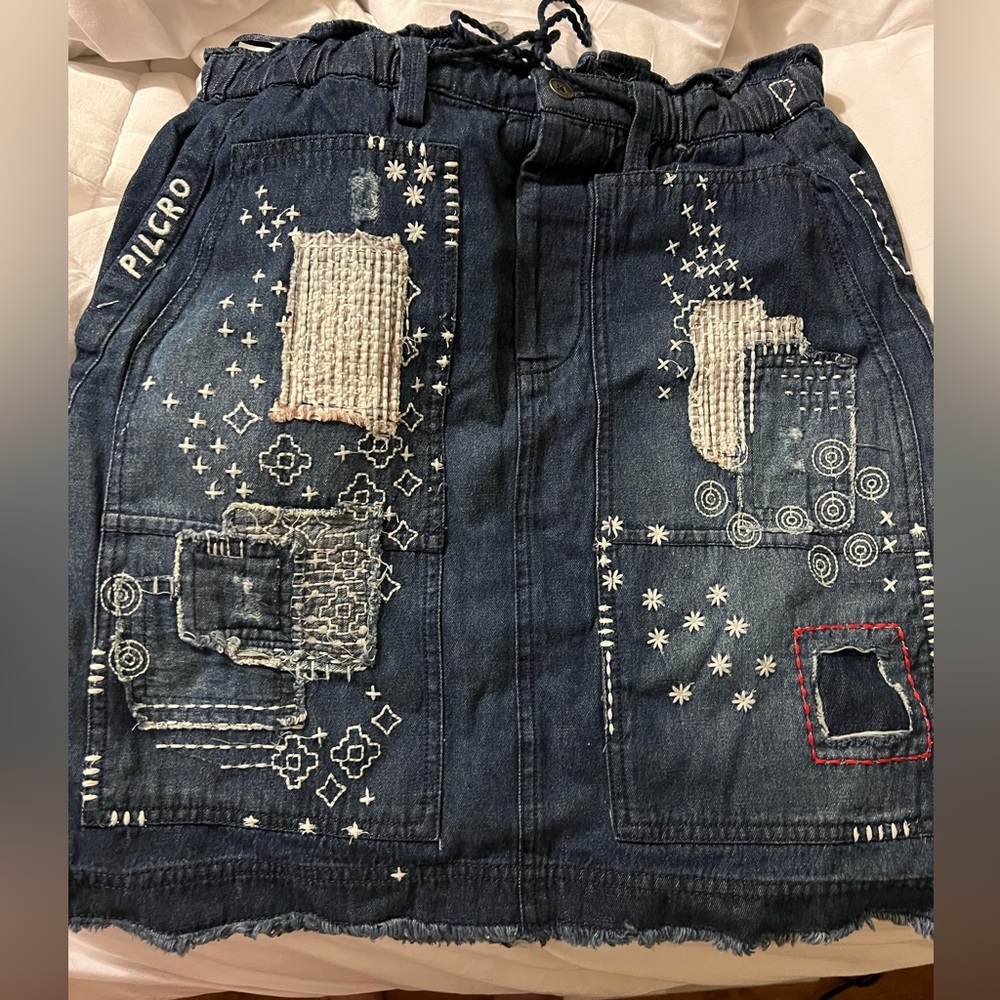 Pilcro Anthropology denim skirt